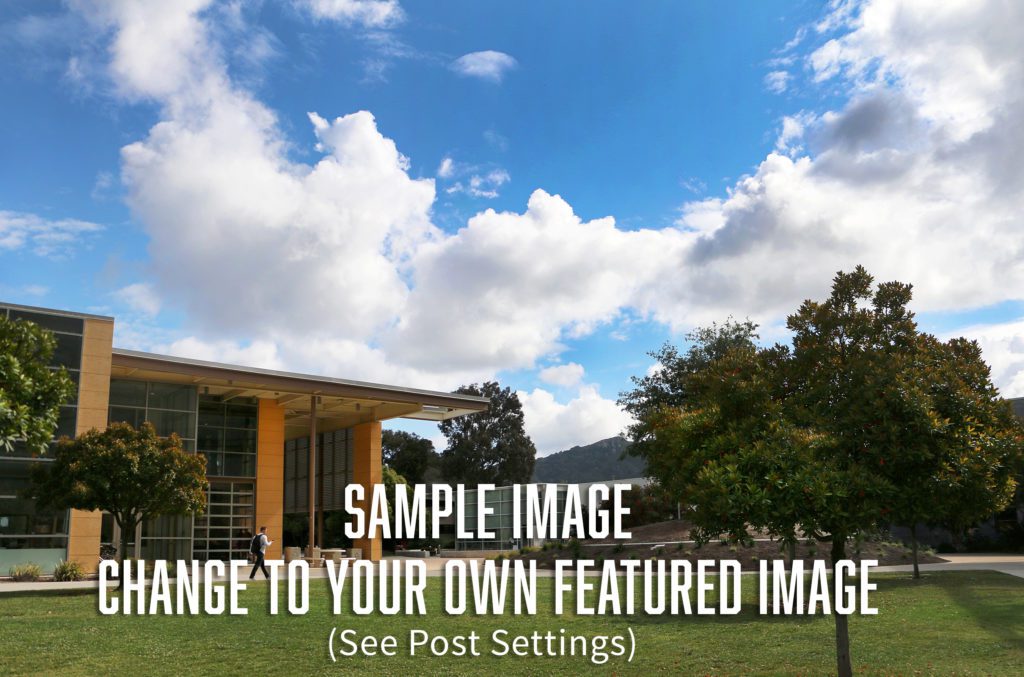 Sample Image: Change to your own featured image (See Post Settings)